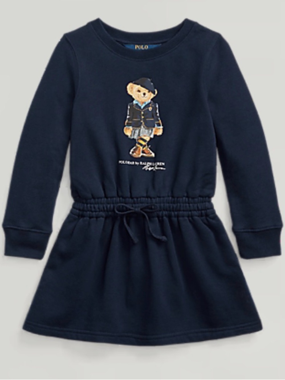 Polo Ralph Lauren polo bear fleece dress navy size girls 6